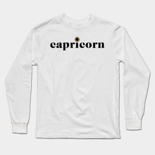 Capricorn Sunflower Zodiac Long Sleeve T-Shirt